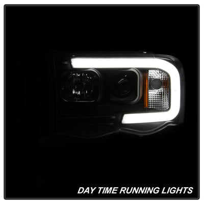 Black Light Bar Projector Headlights <br>02-05 Dodge Ram 1500 03-05 Dodge Ram 3500 Ram 2500