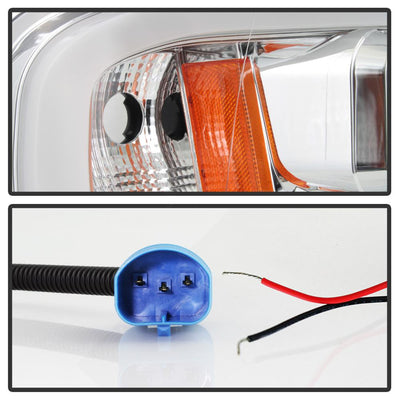 Version 2 Chrome Light Bar DRL Projector Headlights <br>02-05 Dodge Ram 1500 03-05 Dodge Ram 3500 Ram 2500