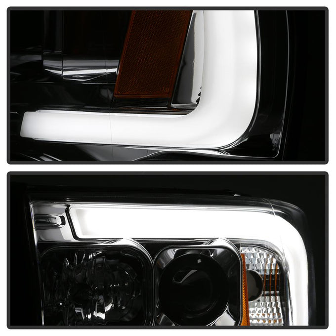 Version 2 Chrome Light Bar DRL Projector Headlights <br>02-05 Dodge Ram 1500 03-05 Dodge Ram 3500 Ram 2500