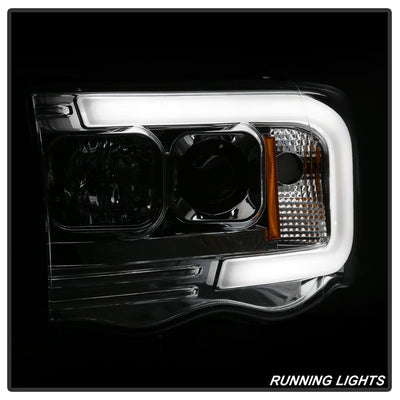 Version 2 Chrome Light Bar DRL Projector Headlights <br>02-05 Dodge Ram 1500 03-05 Dodge Ram 3500 Ram 2500