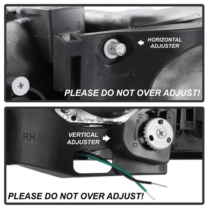 Version 2 Chrome Light Bar DRL Projector Headlights <br>99-06 GMC Sierra 1500-3500, Yukon, 2007 Classic