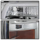Chrome Light Bar Projector Headlights <br>04-08 Ford F-150