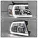 Chrome Light Bar Projector Headlights <br>04-08 Ford F-150