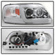 Version 2 Chrome Light Bar DRL Projector Headlights <br>97-03 Ford F-150 97-02 Ford Expedition