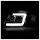 Version 2 Chrome Light Bar DRL Projector Headlights <br>97-03 Ford F-150 97-02 Ford Expedition