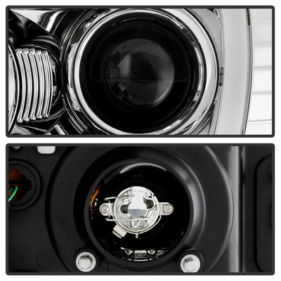 Version 2 Chrome Light Bar DRL Projector Headlights <br>05-11 Toyota Tacoma