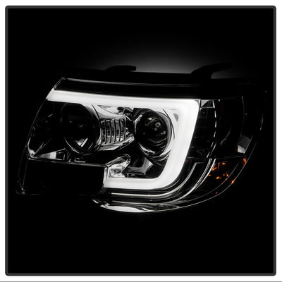 Version 2 Chrome Light Bar DRL Projector Headlights <br>05-11 Toyota Tacoma