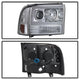 Chrome 1PC Light Bar Projector Headlights <br>99-04 Ford F-250 Super Duty 00-04 Ford Excursion