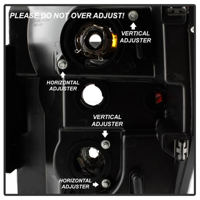 Version 2 Chrome Light Bar DRL Projector Headlights <br>08-10 Ford F-250 F-350 F-450 Super Duty