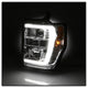 Version 2 Chrome Light Bar DRL Projector Headlights <br>08-10 Ford F-250 F-350 F-450 Super Duty