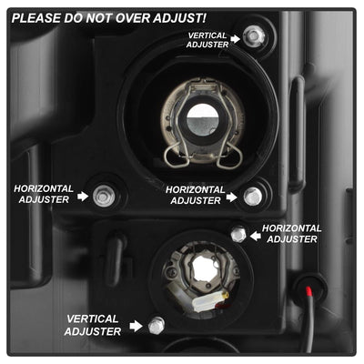 Version 2 Chrome Light Bar DRL Projector Headlights <br>11-16 Ford F-250 F-350 F-450 Super Duty
