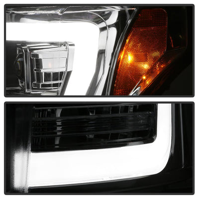 Version 2 Chrome Light Bar DRL Projector Headlights <br>11-16 Ford F-250 F-350 F-450 Super Duty