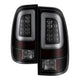 Version 3 Black Smoke Light Bar LED Tail Lights <br>08-16 Ford F250-F450 Super duty