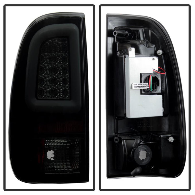 Version 3 Black Smoke Light Bar LED Tail Lights <br>08-16 Ford F250-F450 Super duty