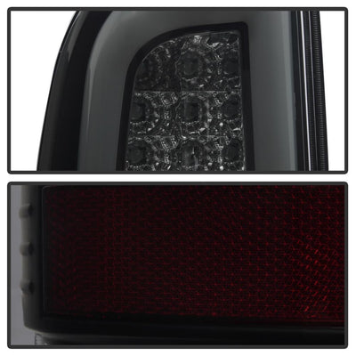 Version 3 Black Smoke Light Bar LED Tail Lights <br>08-16 Ford F250-F450 Super duty