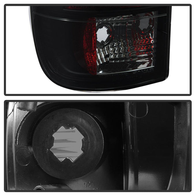 Version 3 Black Smoke Light Bar LED Tail Lights <br>08-16 Ford F250-F450 Super duty