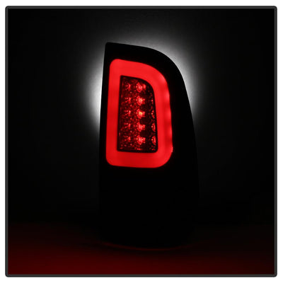 Version 3 Black Smoke Light Bar LED Tail Lights <br>08-16 Ford F250-F450 Super duty