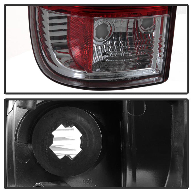 Version 3 Red Clear Light Bar LED Tail Lights <br>08-16 Ford F250-F450 Super duty