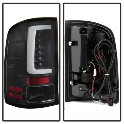 Version 2 Black LED Tail Lights <br>07-13 GMC Sierra 1500 07-14 GMC Sierra 2500 HD Sierra 3500 HD