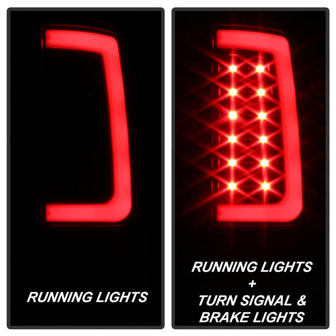 Version 2 Black LED Tail Lights <br>07-13 GMC Sierra 1500 07-14 GMC Sierra 2500 HD Sierra 3500 HD