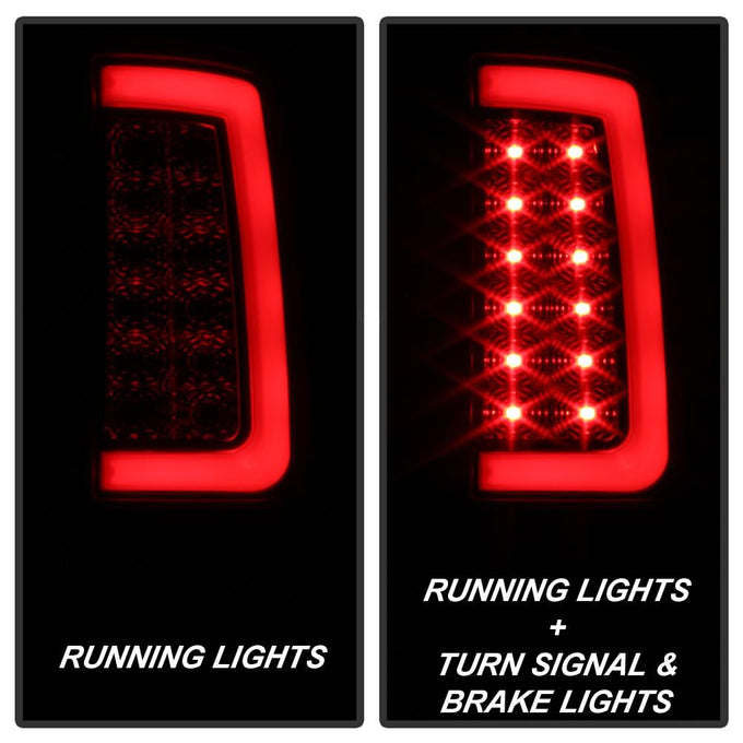 Version 2 Black Smoke LED Tail Lights <br>07-13 GMC Sierra 1500 07-14 Sierra 2500 HD Sierra 3500 HD