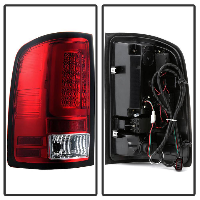 Version 2 Red Clear LED Tail Lights <br>07-13 GMC Sierra 1500 07-14 Sierra 2500 HD Sierra 3500 HD