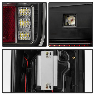 Version 2 Black LED Tail Lights <br>07-17 Jeep Wrangler 18 Jeep Wrangler JK