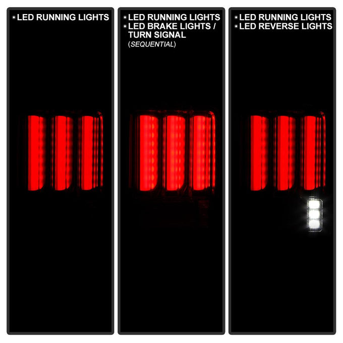 Version 2 Black LED Tail Lights <br>07-17 Jeep Wrangler 18 Jeep Wrangler JK