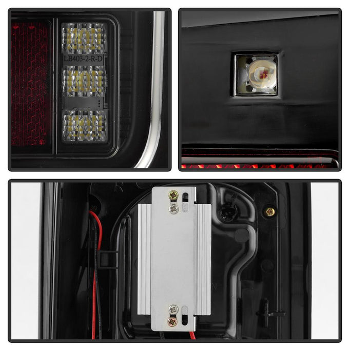 Version 2 Black Smoke LED Tail Lights <br>07-17 Jeep Wrangler 18 Jeep Wrangler JK