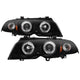 LED Halo Black Smoke Amber Reflector Projector Headlights 1PC <br>99-01 BMW 3-Series