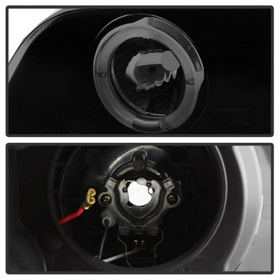LED Halo Black Smoke Amber Reflector Projector Headlights 1PC <br>99-01 BMW 3-Series