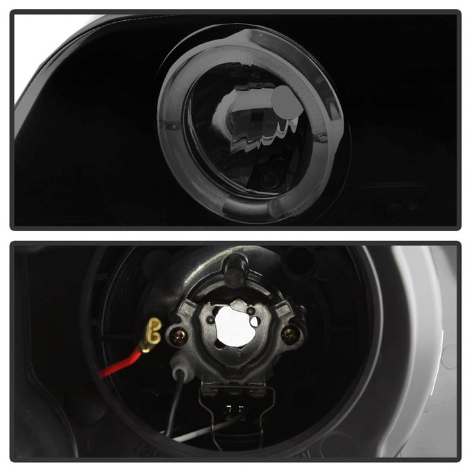 LED Halo Black Smoke Amber Reflector Projector Headlights 1PC <br>99-01 BMW 3-Series