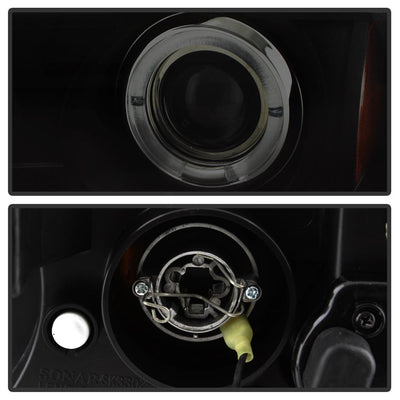 LED Halo Black Smoke Amber Reflector Projector Headlights 1PC <br>99-01 BMW 3-Series