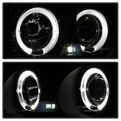 LED Halo Black Smoke Amber Reflector Projector Headlights 1PC <br>99-01 BMW 3-Series