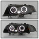 LED Halo Black Smoke Amber Reflector Projector Headlights 1PC <br>99-01 BMW 3-Series