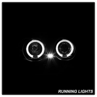 LED Halo Black Smoke Amber Reflector Projector Headlights 1PC <br>99-01 BMW 3-Series