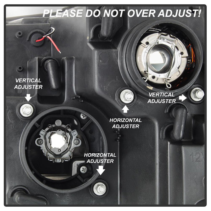 Version 2 Black Light Bar DRL Projector Headlights <br>09-18 Ram 1500 2500 3500