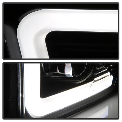 Version 2 Black Light Bar DRL Projector Headlights <br>09-18 Ram 1500 2500 3500