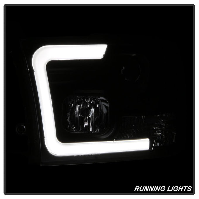 Version 2 Black Light Bar DRL Projector Headlights <br>09-18 Ram 1500 2500 3500