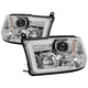 Version 2 Chrome Light Bar DRL Projector Headlights <br>09-18 Ram 1500 2500 3500