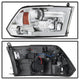 Version 2 Chrome Light Bar DRL Projector Headlights <br>09-18 Ram 1500 2500 3500