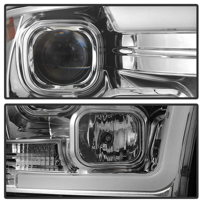 Version 2 Chrome Light Bar DRL Projector Headlights <br>09-18 Ram 1500 2500 3500