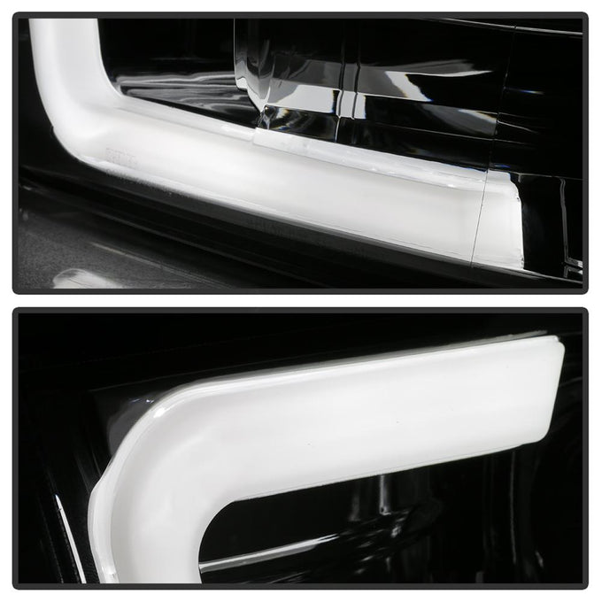 Version 2 Chrome Light Bar DRL Projector Headlights <br>09-18 Ram 1500 2500 3500