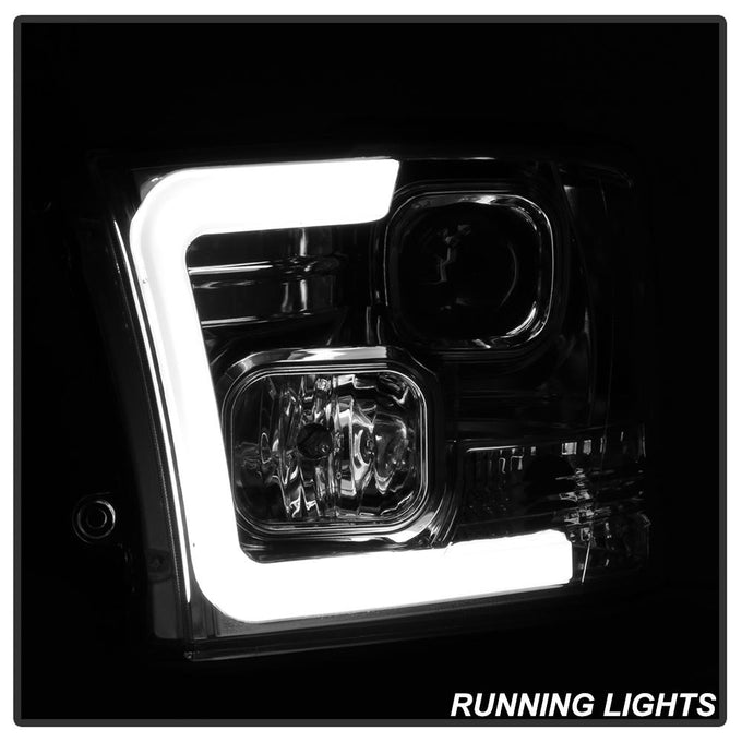 Version 2 Chrome Light Bar DRL Projector Headlights <br>09-18 Ram 1500 2500 3500