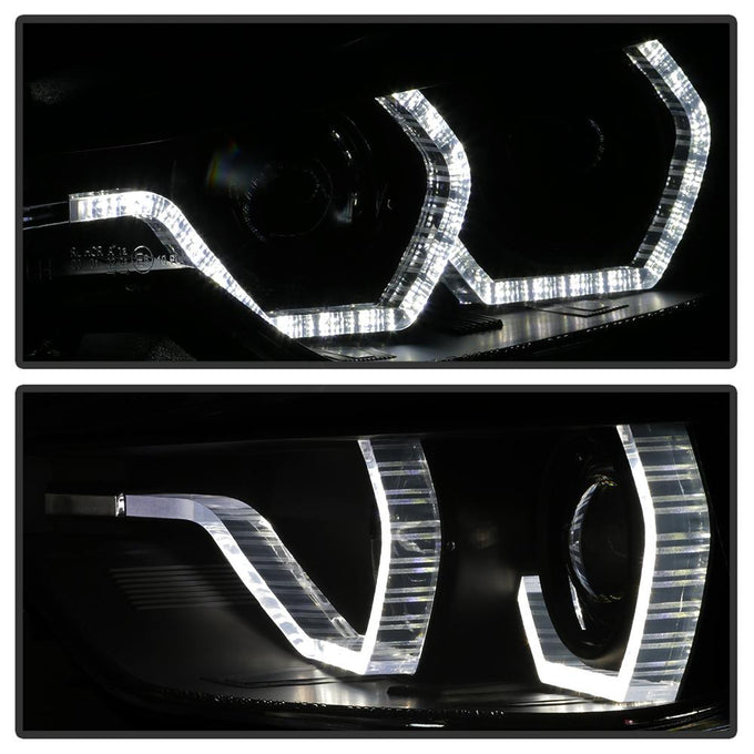 LED DRL Black Smoke Projector Headlights <br>12-14 BMW 328i xDrive 320i 328i 335i 335i xDrive