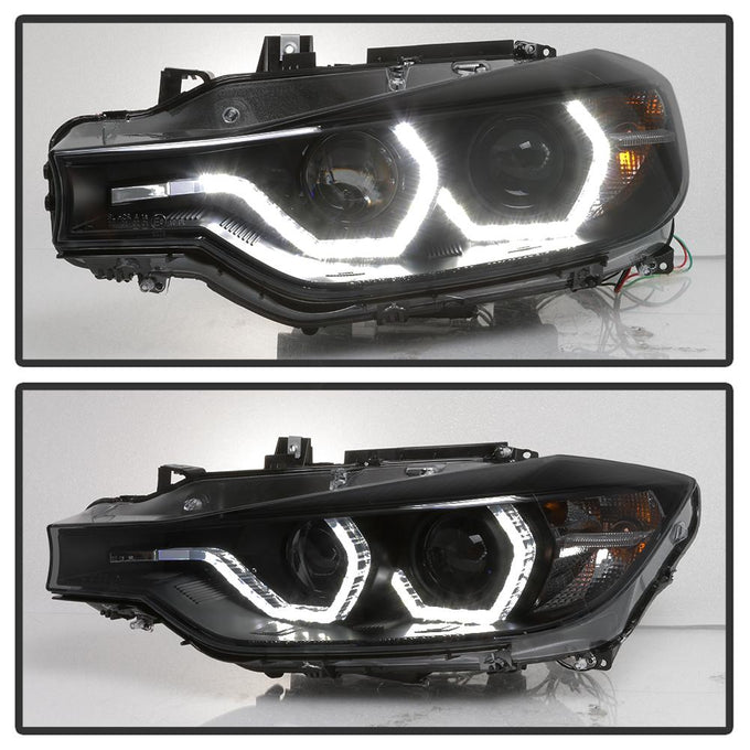LED DRL Black Smoke Projector Headlights <br>12-14 BMW 328i xDrive 320i 328i 335i 335i xDrive