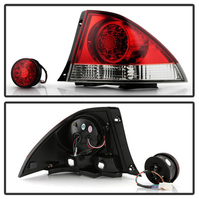 Red Clear LED Tail Lights <br>01-03 Lexus IS300