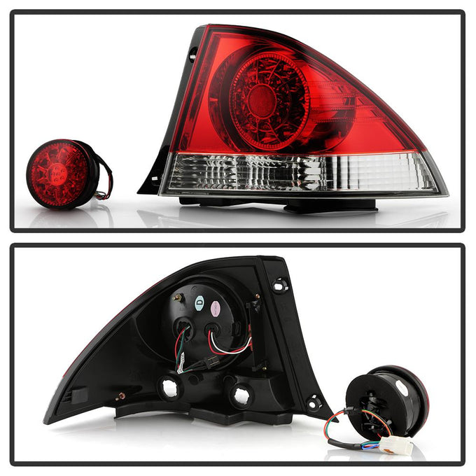 Red Clear LED Tail Lights <br>01-03 Lexus IS300