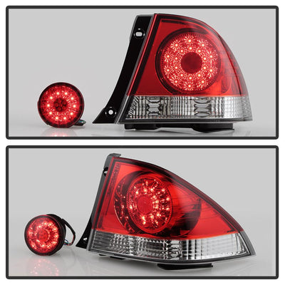 Red Clear LED Tail Lights <br>01-03 Lexus IS300