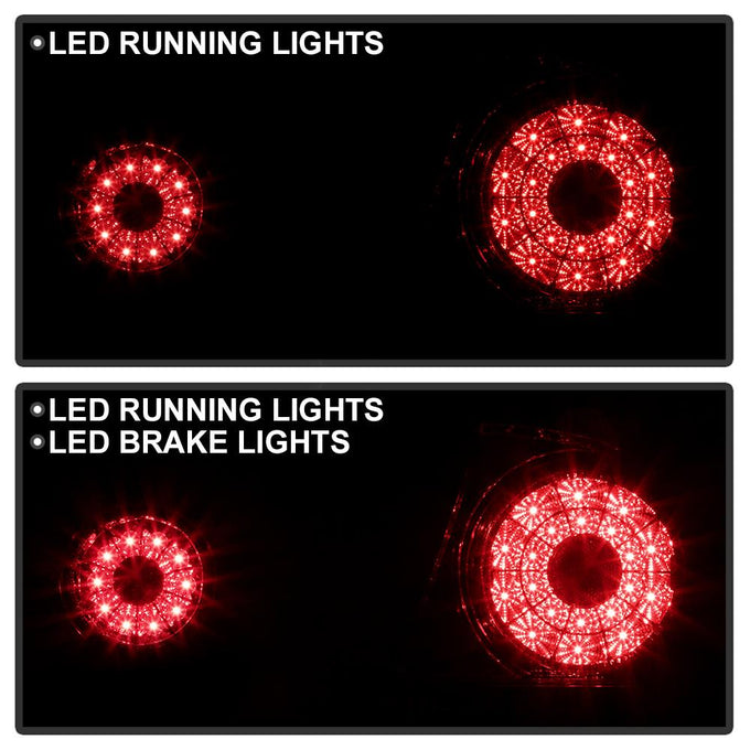 Red Clear LED Tail Lights <br>01-03 Lexus IS300